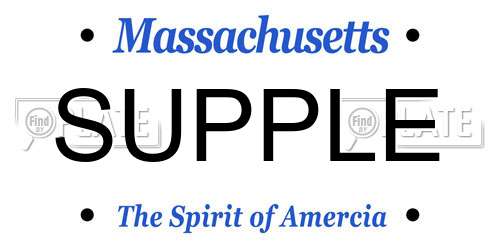 SUPPLE Massachusetts License Plate