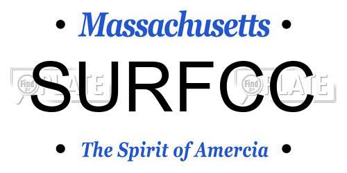 SURFCC Massachusetts License Plate