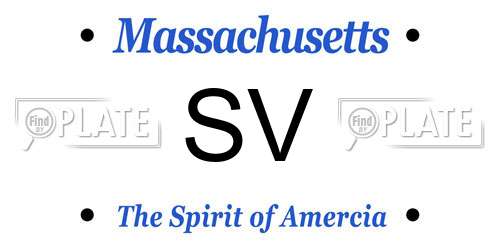 SV Massachusetts License Plate