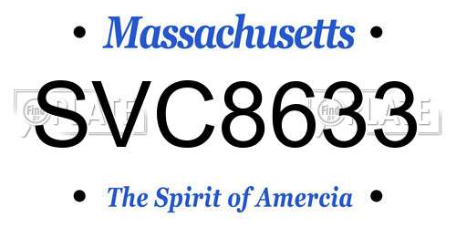 SVC8633 Massachusetts License Plate