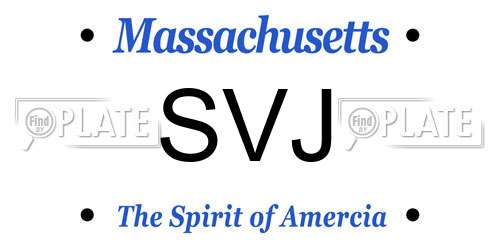 SVJ Massachusetts License Plate