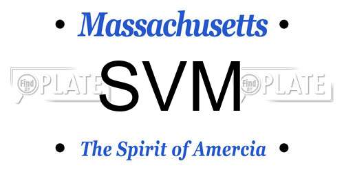 SVM Massachusetts License Plate
