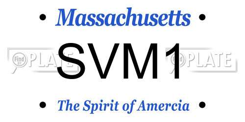 SVM1 Massachusetts License Plate