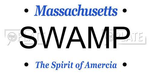 SWAMP Massachusetts License Plate