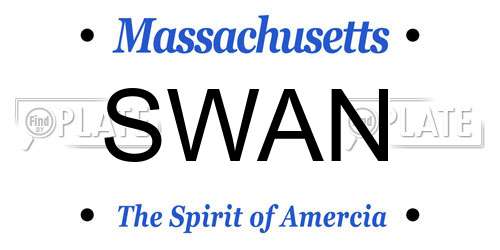 SWAN Massachusetts License Plate