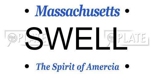 SWELL Massachusetts License Plate