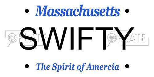 SWIFTY Massachusetts License Plate