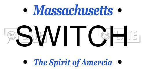 SWITCH Massachusetts License Plate