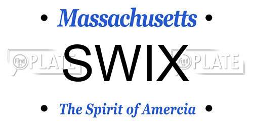 SWIX Massachusetts License Plate