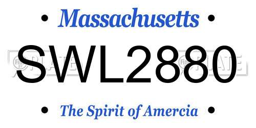 SWL2880 Massachusetts License Plate