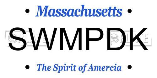 SWMPDK Massachusetts License Plate