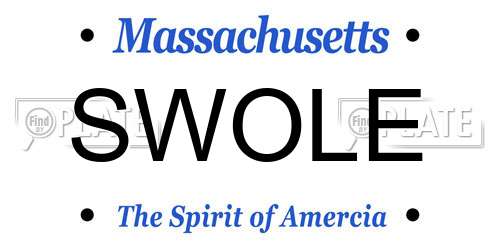 SWOLE Massachusetts License Plate