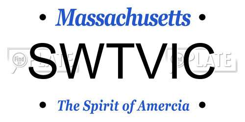 SWTVIC Massachusetts License Plate