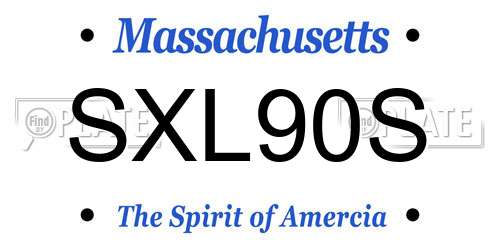 SXL90S Massachusetts License Plate