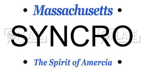 SYNCRO Massachusetts License Plate