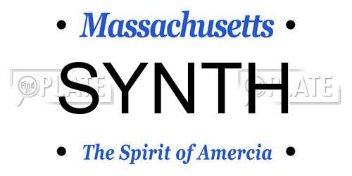 SYNTH Massachusetts License Plate