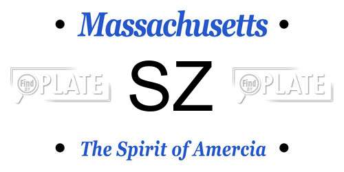 SZ Massachusetts License Plate