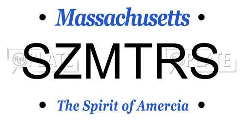 SZMTRS Massachusetts License Plate