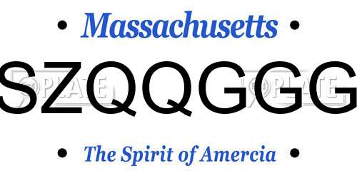 SZQQGGG Massachusetts License Plate