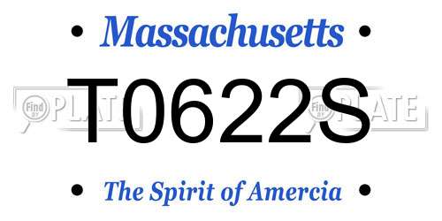 T0622S Massachusetts License Plate
