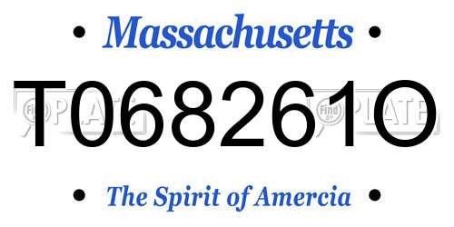 T068261O Massachusetts License Plate