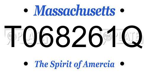 T068261Q Massachusetts License Plate