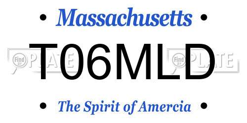 T06MLD Massachusetts License Plate
