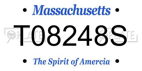 T08248S Massachusetts License Plate