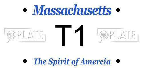 T1 Massachusetts License Plate