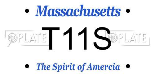 T11S Massachusetts License Plate