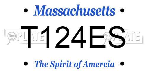 T124ES Massachusetts License Plate