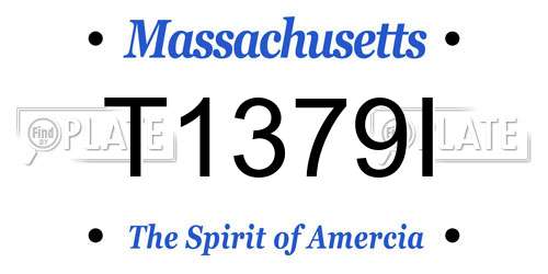 T1379I Massachusetts License Plate