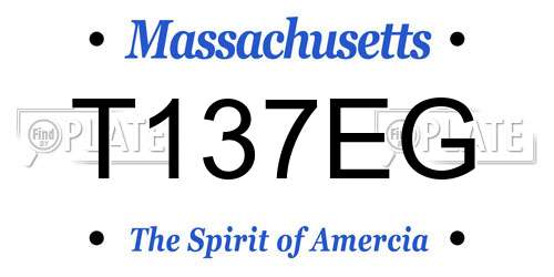 T137EG Massachusetts License Plate