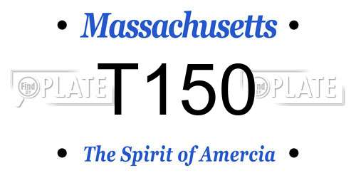 T150 Massachusetts License Plate
