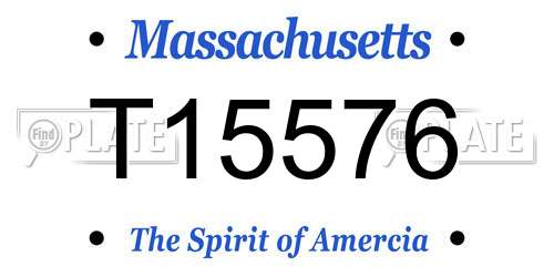 T15576 Massachusetts License Plate