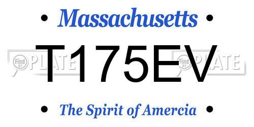 T175EV Massachusetts License Plate