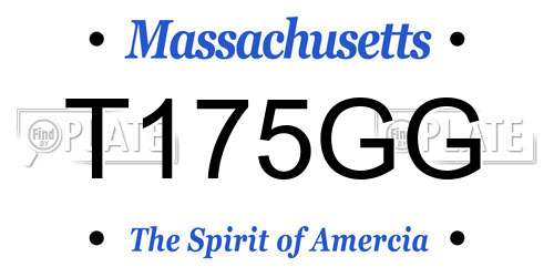 T175GG Massachusetts License Plate