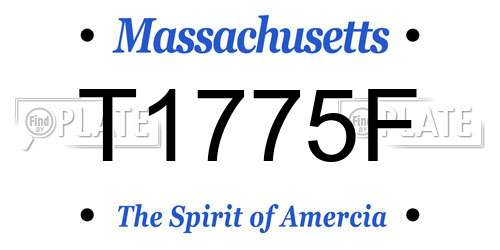 T1775F Massachusetts License Plate