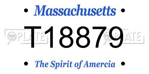T18879 Massachusetts License Plate