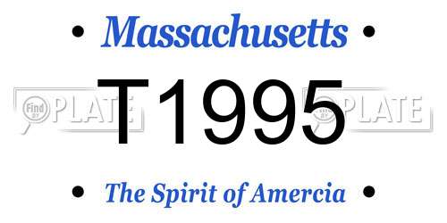 T1995 Massachusetts License Plate