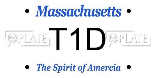 T1D Massachusetts License Plate