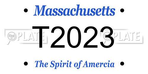 T2023 Massachusetts License Plate