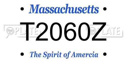 T2060Z Massachusetts License Plate
