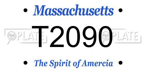 T2090 Massachusetts License Plate