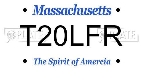 T20LFR Massachusetts License Plate