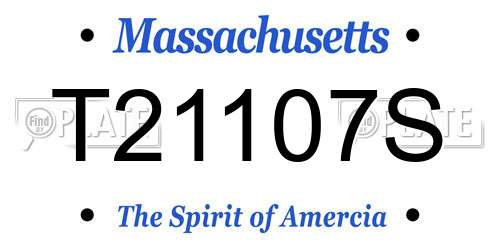 T21107S Massachusetts License Plate