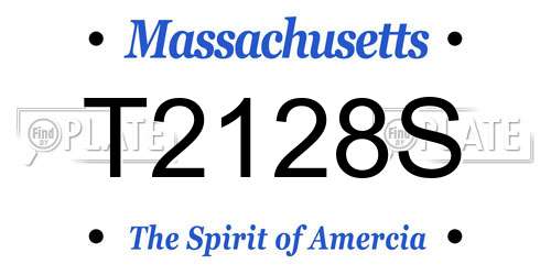 T2128S Massachusetts License Plate
