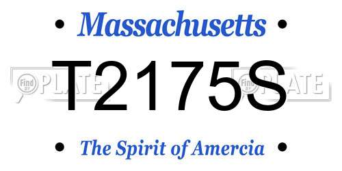 T2175S Massachusetts License Plate