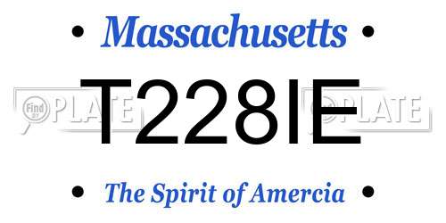 T228IE Massachusetts License Plate