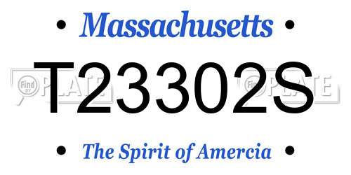T23302S Massachusetts License Plate